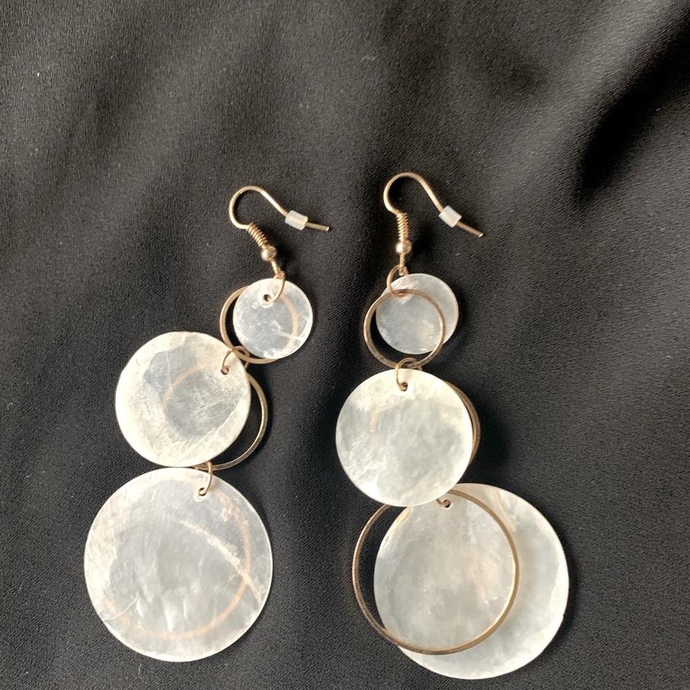 White earrings